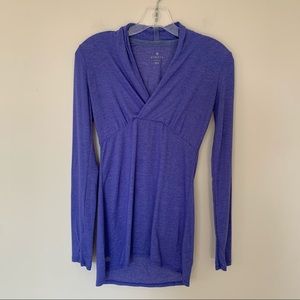 Athleta Krishna long sleeve tunic top purple XXS
